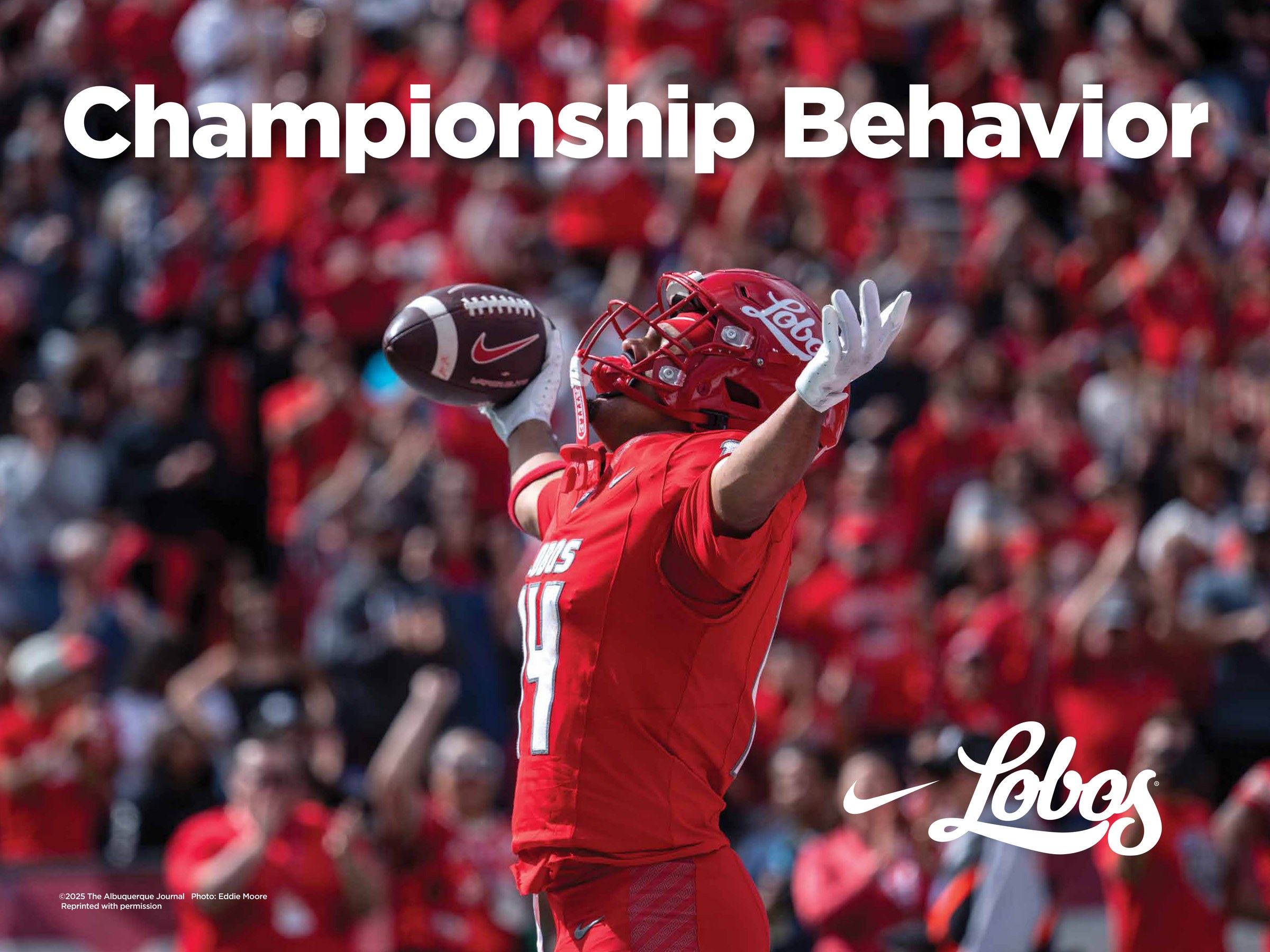 Championship Behavior poster featuring University of New Mexico football